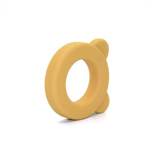 P&M Beary Szilikon rágóka csörgővel Intense Ochre 0m+