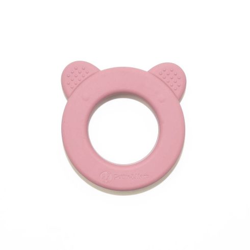 P&M Beary Szilikon rágóka csörgővel Dusty Rose 0m+