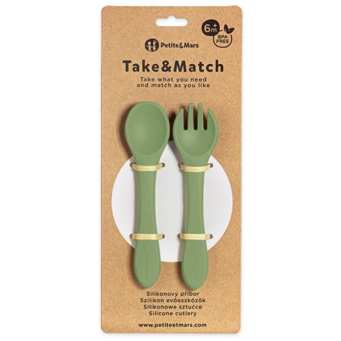 P&M Szilikon evőeszközök TAKE&MATCH Sweet Pea 6m+