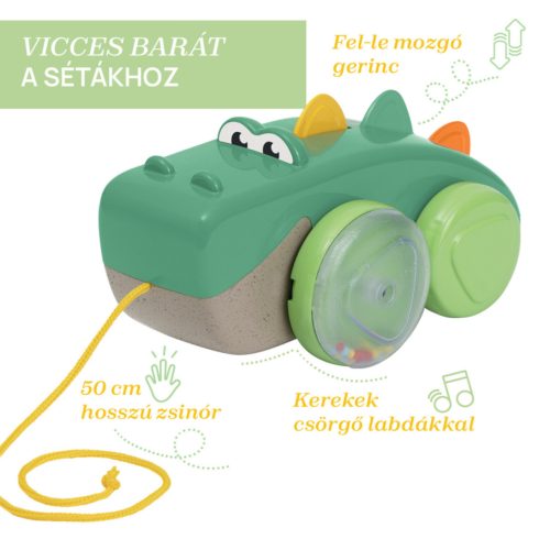Croco Pull Along ECO+ Húzható Krokodil 12h+