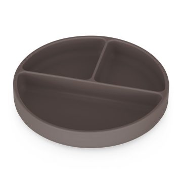   P&M Szilikon osztott tányér, kerek Take&Match Bitter Cocoa 6m+