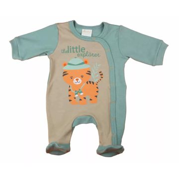   Hosszú ujjú pamut baba rugdalózó Tigris mintával
 (56) - zöld