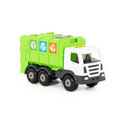 Polesie Toys szelektívgyűjtő kukásautó - zöld