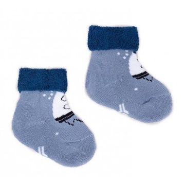 Yoclub frottír zokni 6-9 hó - szürke rakétás