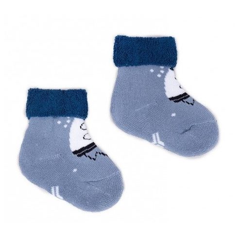 Yoclub frottír zokni 6-9 hó - szürke rakétás