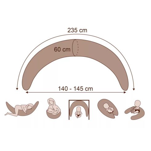 Scamp formázott gombos végű párna - szürke szívecske