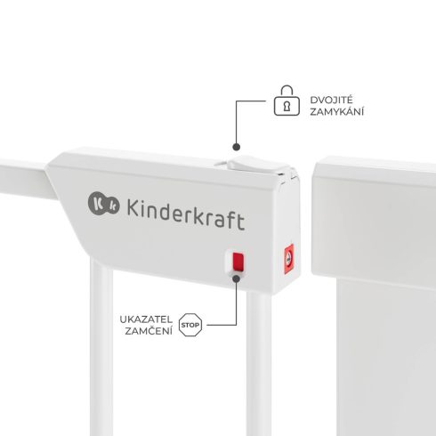 Kinderkraft Safe Snap biztonsági ajtórács 75-82 cm - fehér