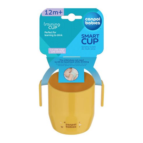 Canpol babies Itatópohár SMART 180 ml 12hó+ sárga