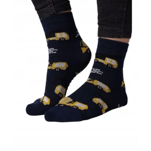 Yo! Pamut félfrottír zokni  ABS Csúszásgátlós  (20-22) - sárga markológépek