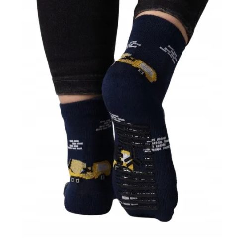 Yo! Pamut félfrottír zokni  ABS Csúszásgátlós  (20-22) - sárga markológépek