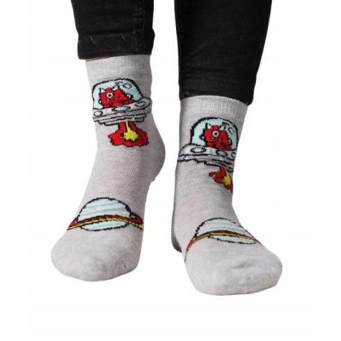 Yo! Pamut félfrottír zokni  ABS Csúszásgátlós  (20-22) - marslakó