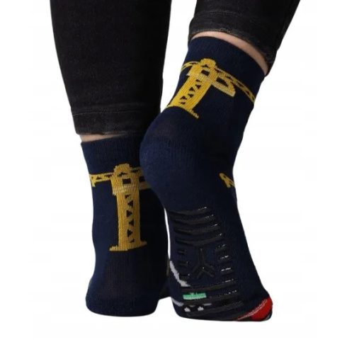 Yo! Pamut félfrottír zokni  ABS Csúszásgátlós  (20-22) -  sárga daru