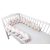 Baby Shop prémium fonott fejvédő kiságyba 250cm - rózsaszín őzike 