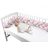   Baby Shop prémium fonott fejvédő kiságyba 250cm - Kis balerina rózsaszín 