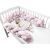 Baby Shop prémium fonott fejvédő kiságyba 250cm - Kis balerina rózsaszín 