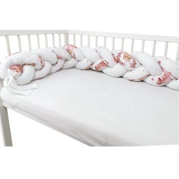 Baby Shop prémium fonott fejvédő kiságyba 250cm - Betty