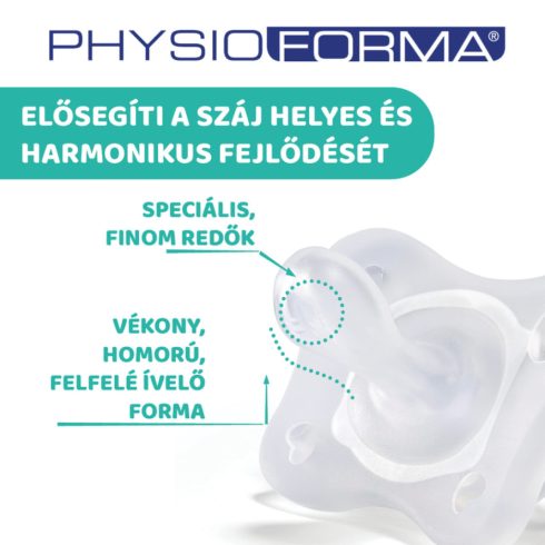 Chicco PhysioForma®  Mini Soft szilikon cumi 0-2 hó, 2 db rózsaszín