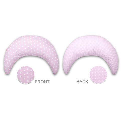 Scamp félhold párna - Rosa Star Dots