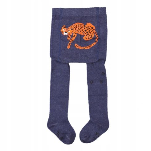 Yo! Baby pamut harisnyanadrág fiú (80-86) - s.kék leopárd