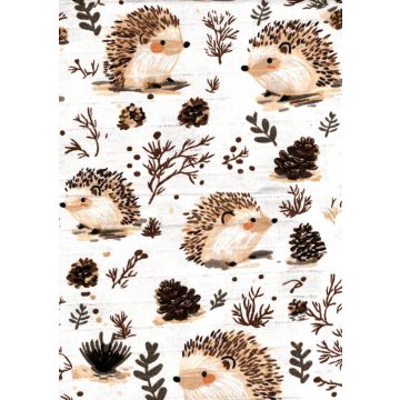 Mintás textil pelenka 1db-os - süni 