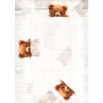 Mintás textil pelenka 1db-os - Kukucskáló maci