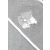 Trimex kapucnis,frottír fürdőlepedő 70*80 cm - szürke ölelő maci