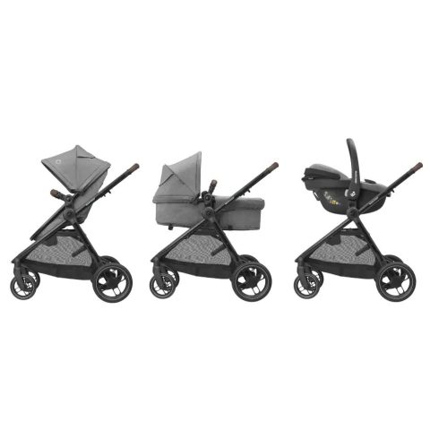 Maxi-Cosi Zelia S Trio babakocsi szett + FamilyFix S ISOFIX talppal - Grey
