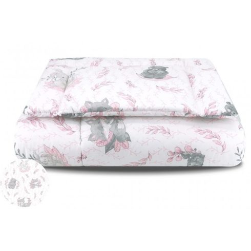 Baby Shop ágynemű huzat 100*135 cm - Lulu rózsaszín/szürke 