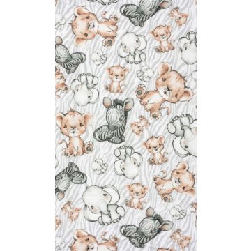 Flanel mintás pelenka - szürke szafari 