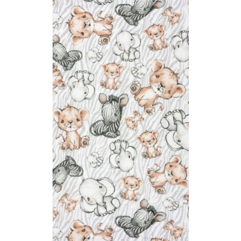 Flanel mintás pelenka - szürke szafari 