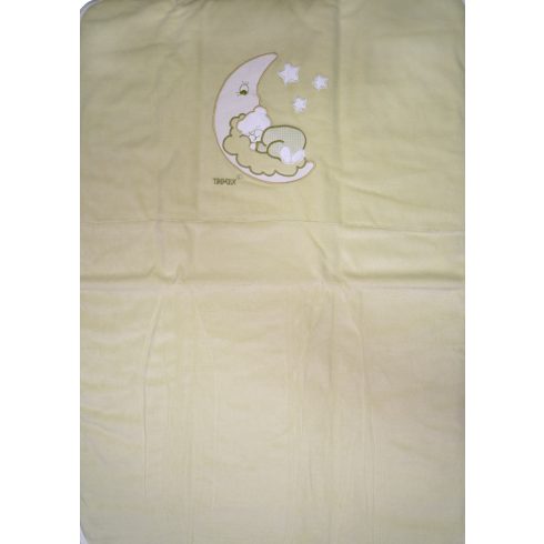 Trimex bélelt plüss takaró 70x100cm - holdon alvó maci zöld