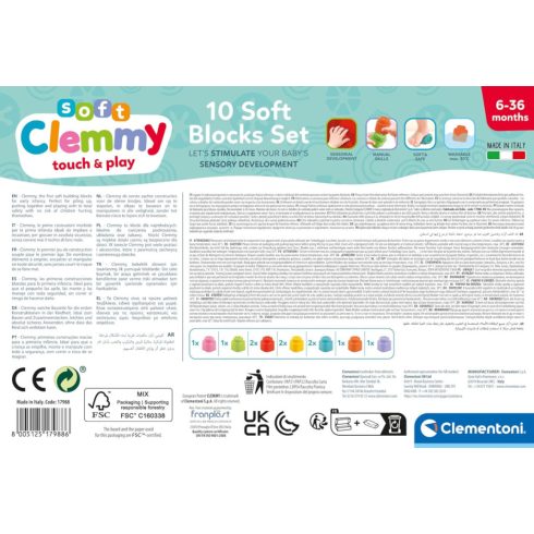 Clementoni: Clemmy 10 db-os puha kockák