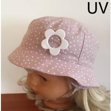 Minimanó nyári halász sapka (48) - fehér virág