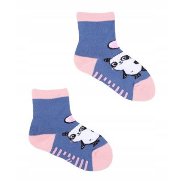   Yoclub ABS csúszásgátlós zokni 20/22 - kék/rózsaszín/panda