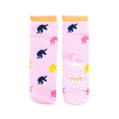 Yo! ABS csúszásgátlós zokni 23/26 - rózsaszín/színes minták