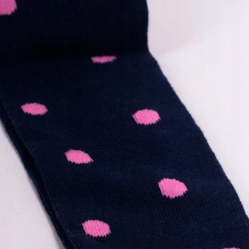 Yo!club mintás, pamut harisnyanadrág (56-62) - sötétkék!szívecskék