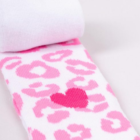 Yo! Baby pamut harisnyanadrág lány (80-86) - fehér/szívecskék