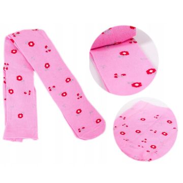   Yo! Baby pamut harisnyanadrág lány (80-86) - rózsaszín/virágos