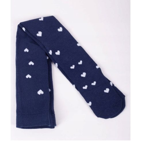 Yo! Baby pamut harisnyanadrág lány (80-86) - kék szívek "Sweety"