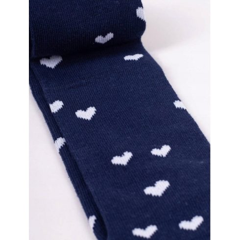 Yo! Baby pamut harisnyanadrág lány (80-86) - kék szívek "Sweety"