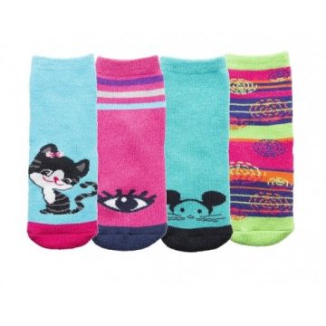 Yo! ABS frottír zokni 1 db 20/22- pink/szem