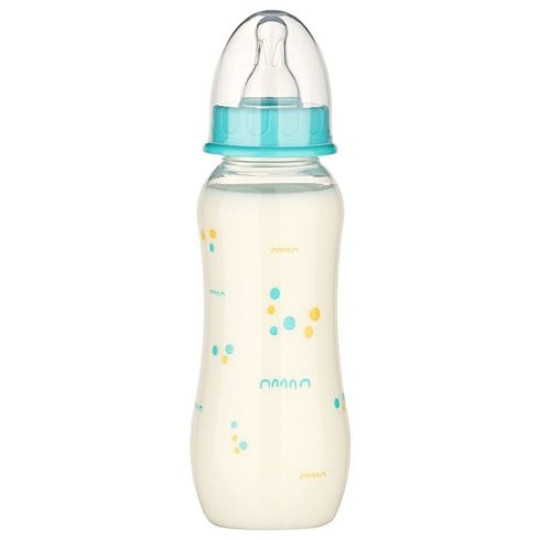 Baby-Nova cumisüveg szilikon cumival M-es 240 ml - kék