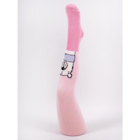 Yo! Baby pamut harisnyanadrág (104-110) - rózsaszín/macis