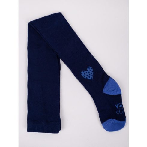 Yo! Baby pamut harisnyanadrág (104-110) - sötétkék szív