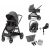 Maxi-Cosi Zelia S Trio babakocsi szett + FamilyFix S ISOFIX talppal - Dark Grey