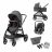   Maxi-Cosi Zelia S Trio babakocsi szett + FamilyFix S ISOFIX talppal - Dark Grey