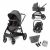 Maxi-Cosi Zelia S Trio babakocsi szett + FamilyFix S ISOFIX talppal - Dark Grey