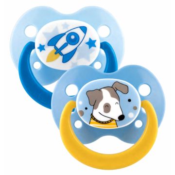   Baby-Nova szilikon fogszabályzós cumi 18+ hó 2db/csom - rakéta/kutyus 