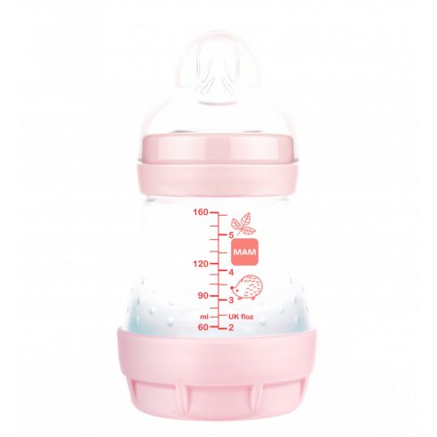 MAM Anti-Colic Matt Forest 160ml cumisüveg 0+  rózsaszín bagoly 