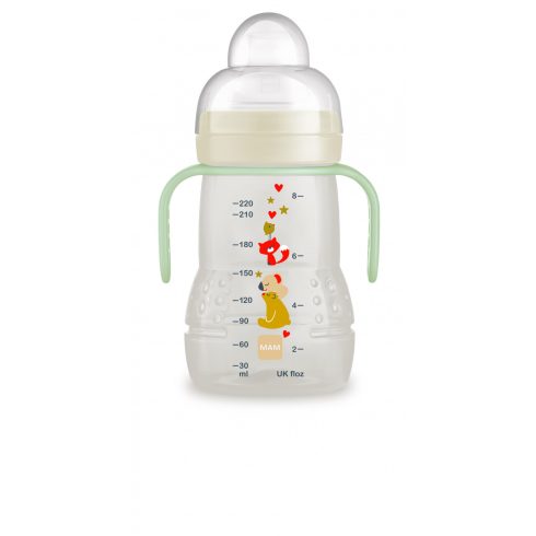 Mam 220 ml Trainer Night 4+ tanulópohár - fehér